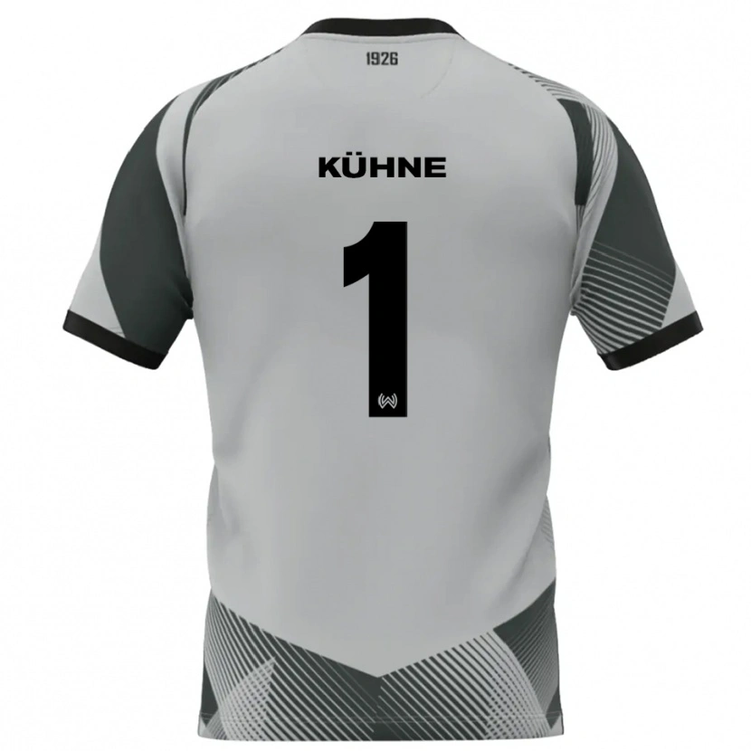 Danxen Niño Camiseta Lars Kühne #1 Blanco Gris Claro Portero Equipación 2025/26 La Camisa México