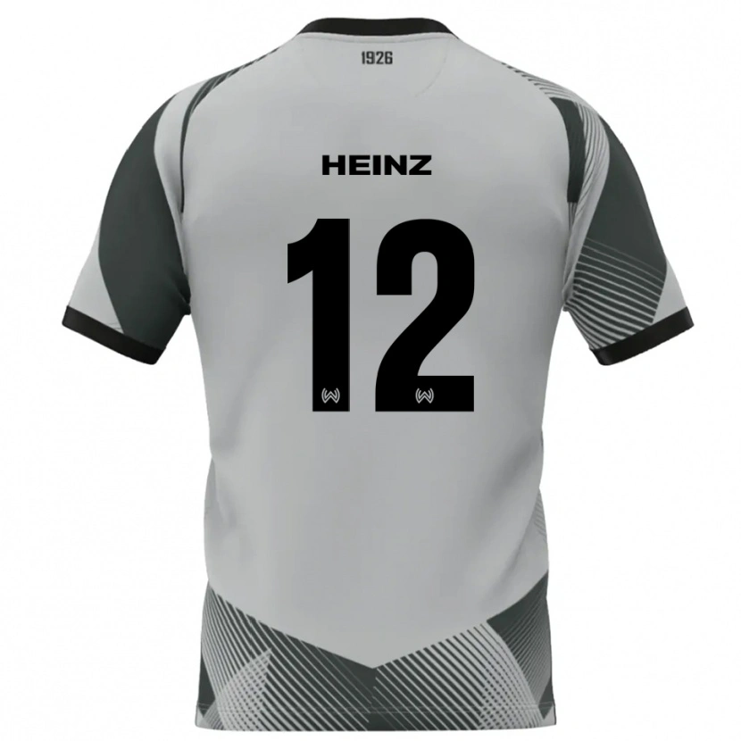 Danxen Niño Camiseta Lewin Heinz #12 Blanco Gris Claro Portero Equipación 2025/26 La Camisa México