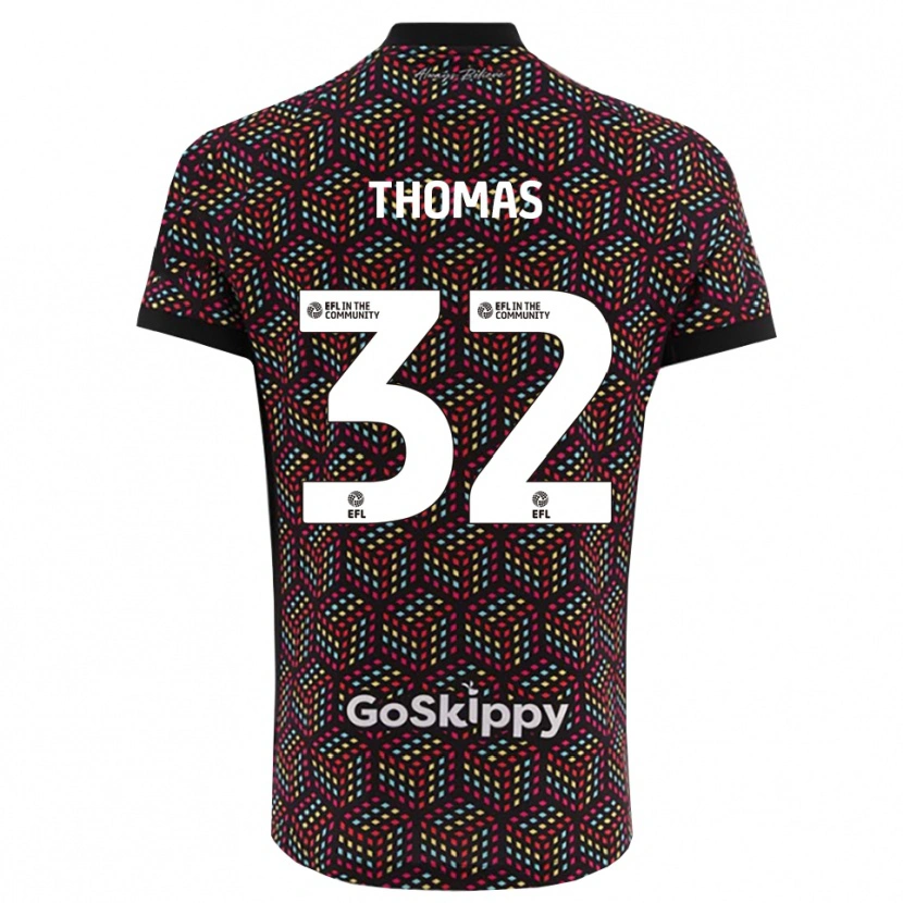 Danxen Niño Camiseta Lewis Thomas #32 Negro Blanco Portero Equipación 2025/26 La Camisa México