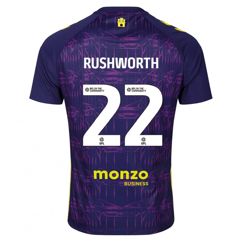 Danxen Niño Camiseta Carl Rushworth #22 Morado Amarillo Portero Equipación 2025/26 La Camisa México