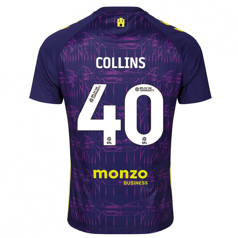 Danxen Niño Camiseta Brad Collins #40 Morado Amarillo Portero Equipación 2025/26 La Camisa México