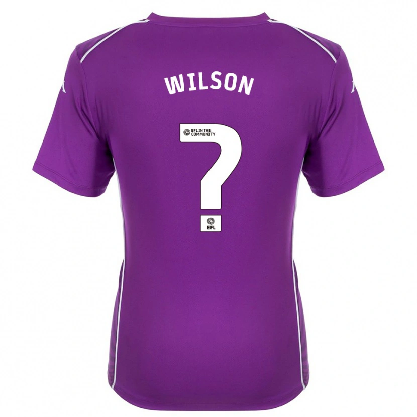 Danxen Niño Camiseta George Wilson #0 Morado Blanco Portero Equipación 2025/26 La Camisa México
