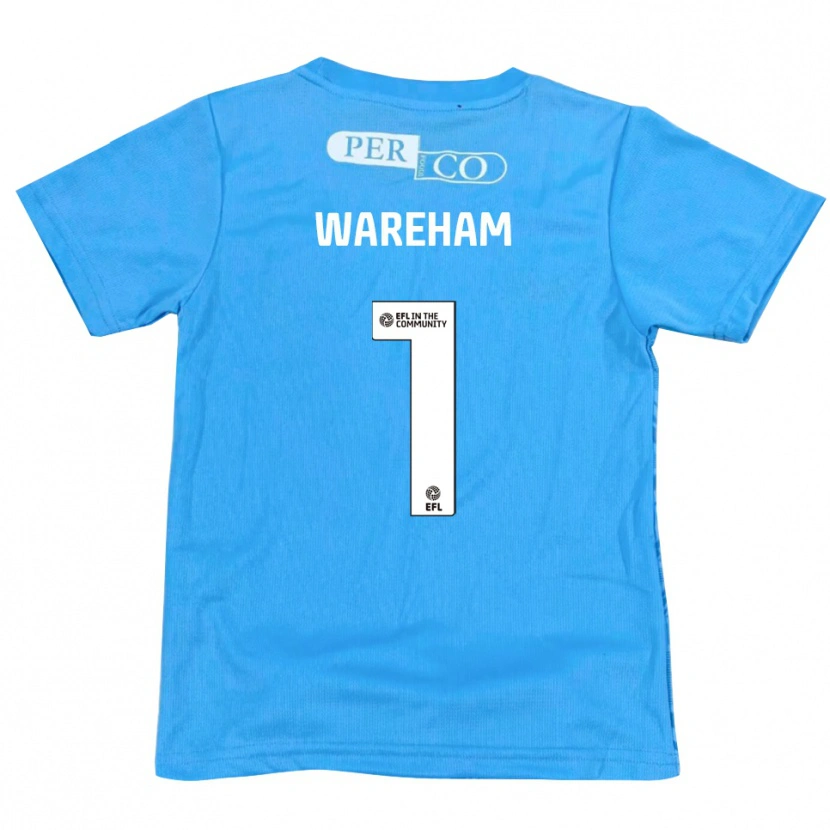 Danxen Niño Camiseta Laura Wareham #1 Azul Blanco Portero Equipación 2025/26 La Camisa México