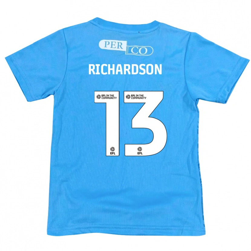 Danxen Niño Camiseta Joseph Richardson #13 Azul Blanco Portero Equipación 2025/26 La Camisa México