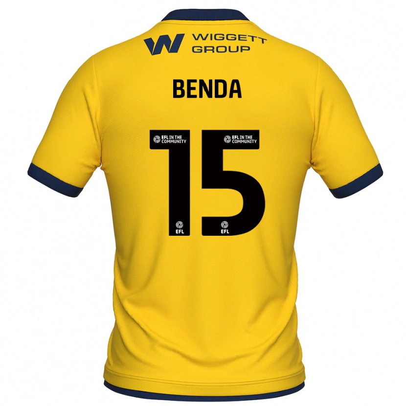 Danxen Niño Camiseta Steven Benda #15 Amarillo Negro Portero Equipación 2025/26 La Camisa México