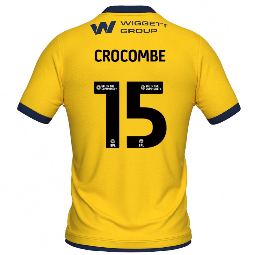 Danxen Niño Camiseta Max Crocombe #15 Amarillo Negro Portero Equipación 2025/26 La Camisa México