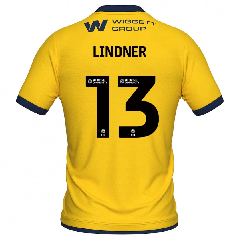 Danxen Niño Camiseta Caspar Lindner #13 Amarillo Negro Portero Equipación 2025/26 La Camisa México