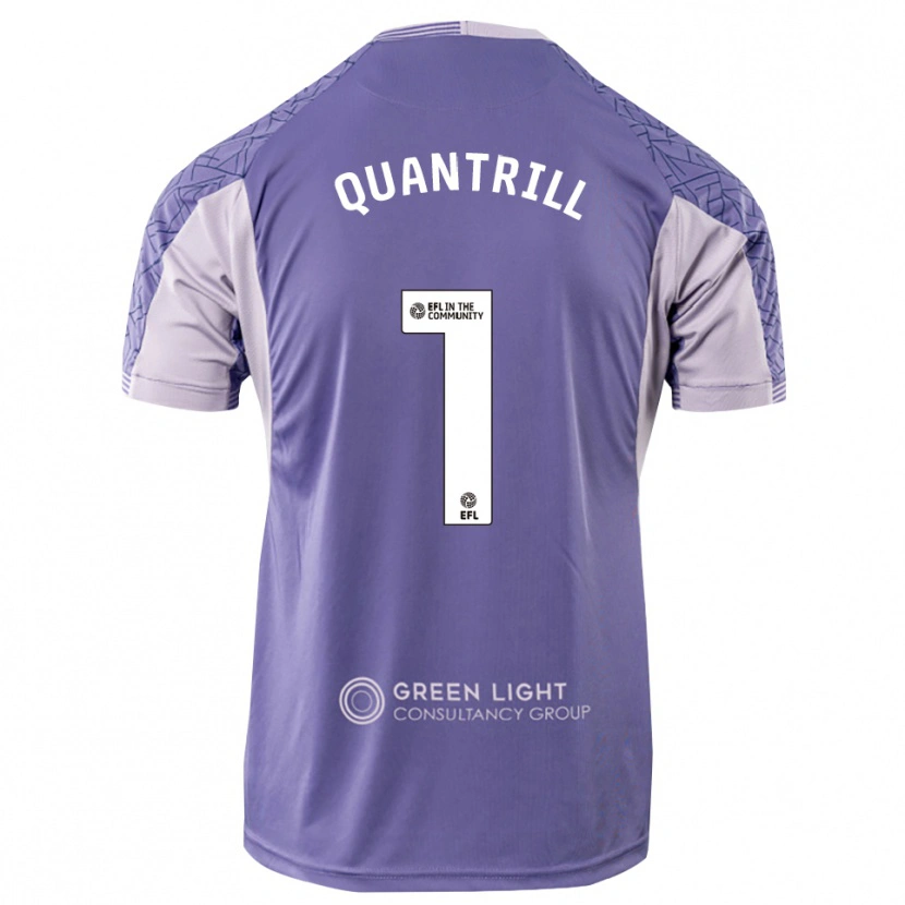 Danxen Niño Camiseta Sarah Quantrill #1 Morado Claro Portero Equipación 2025/26 La Camisa México
