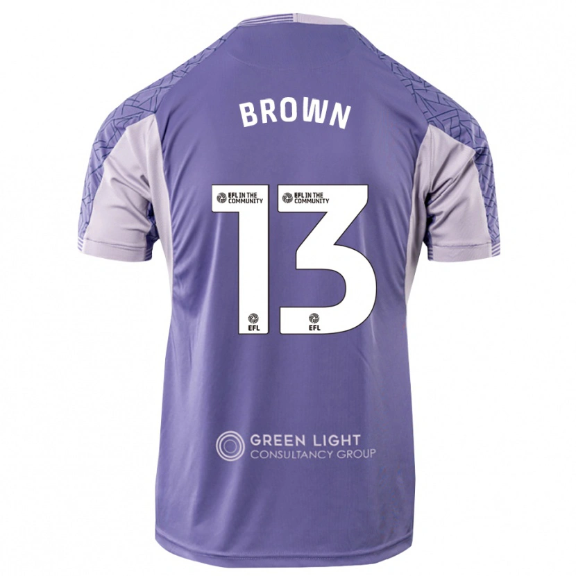 Danxen Niño Camiseta Mason Brown #13 Morado Claro Portero Equipación 2025/26 La Camisa México