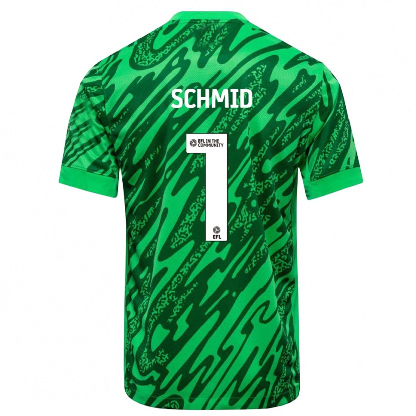 Danxen Niño Camiseta Nicolas Schmid #1 Verde Bosque Portero Equipación 2025/26 La Camisa México