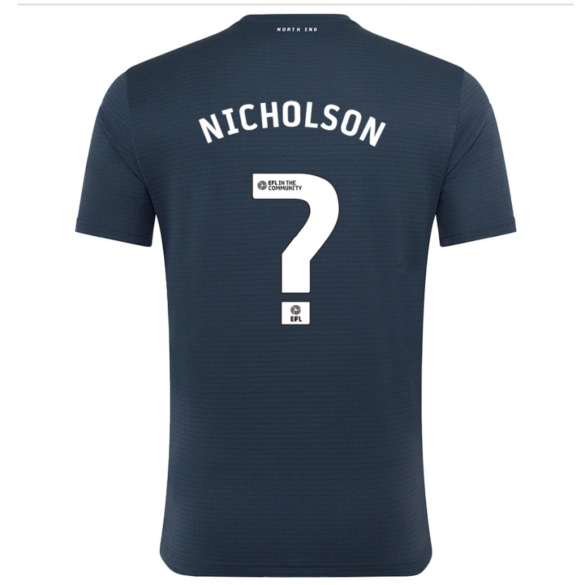 Danxen Niño Camiseta Joseph Nicholson #0 Negro Blanco Portero Equipación 2025/26 La Camisa México