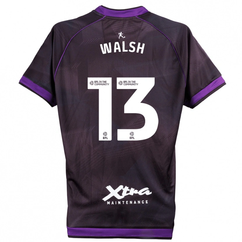 Danxen Niño Camiseta Joe Walsh #13 Morado Blanco Portero Equipación 2025/26 La Camisa México