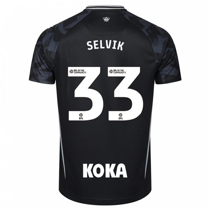 Danxen Niño Camiseta Egil Selvik #33 Negro Azul Portero Equipación 2025/26 La Camisa México