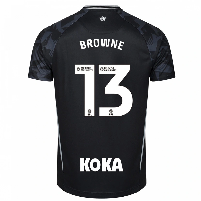 Danxen Niño Camiseta Roraigh Browne #13 Negro Azul Portero Equipación 2025/26 La Camisa México