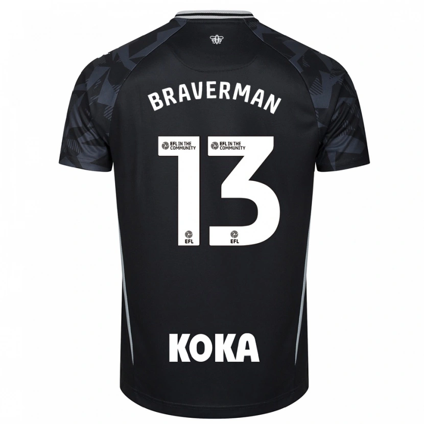 Danxen Niño Camiseta Zack Braverman #13 Negro Azul Portero Equipación 2025/26 La Camisa México