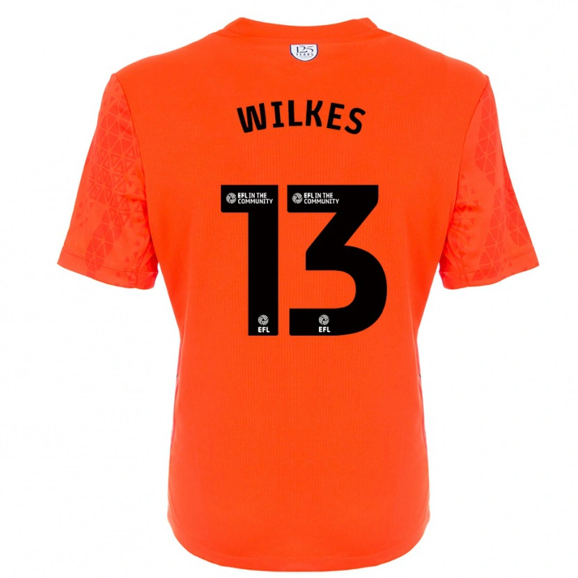 Danxen Niño Camiseta Liam Wilkes #13 Negro Naranja Portero Equipación 2025/26 La Camisa México