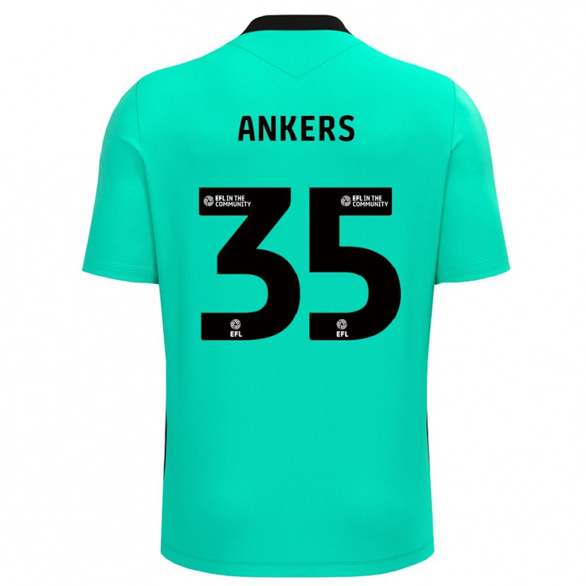 Danxen Niño Camiseta Chloe Ankers #35 Turquesa Medio Portero Equipación 2025/26 La Camisa México