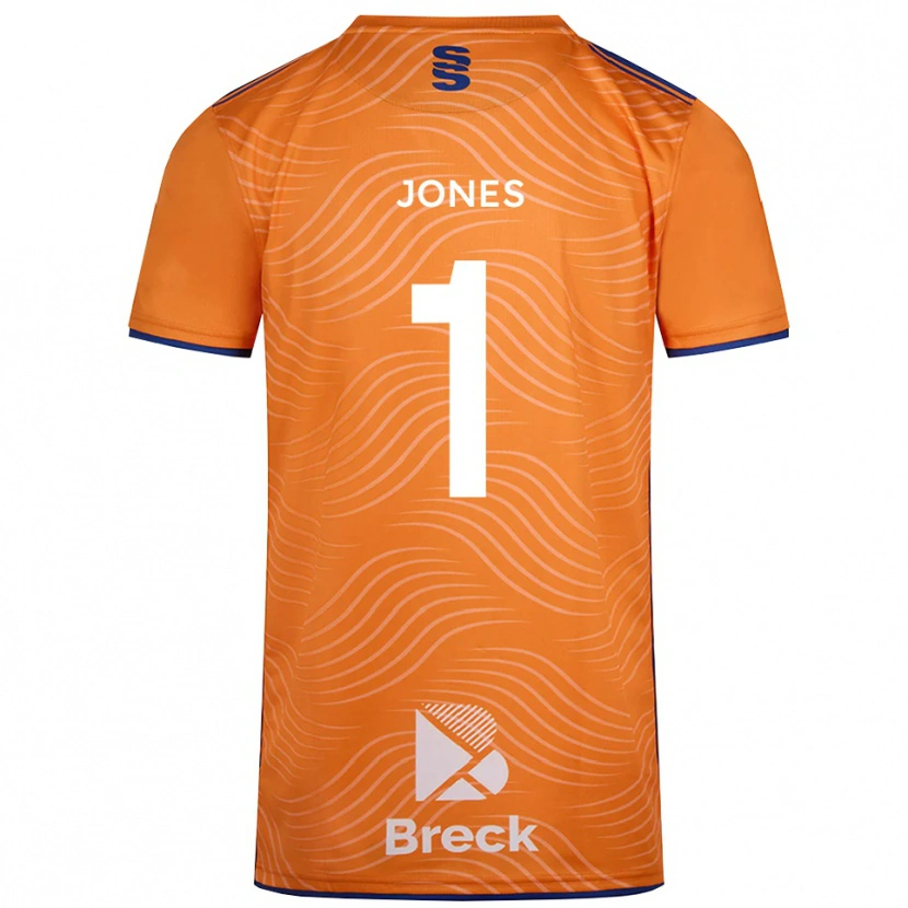 Danxen Niño Camiseta Zac Jones #1 Negro Naranja Portero Equipación 2025/26 La Camisa México