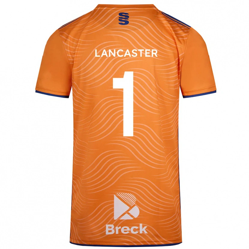 Danxen Niño Camiseta Aaron Lancaster #1 Negro Naranja Portero Equipación 2025/26 La Camisa México