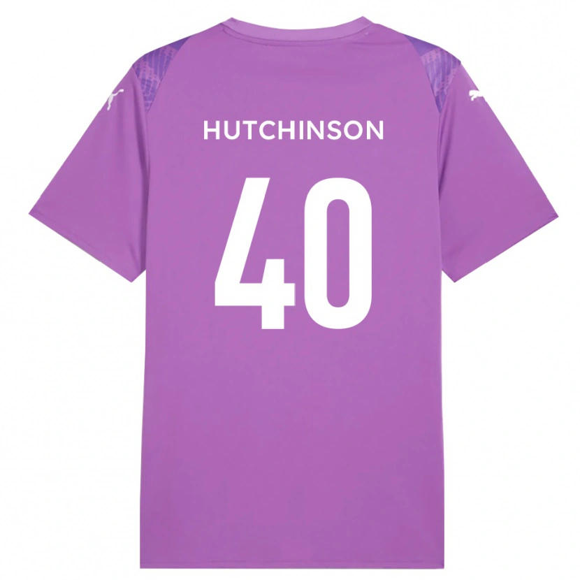 Danxen Niño Camiseta Luke Hutchinson #40 Orquídea Media Portero Equipación 2025/26 La Camisa México