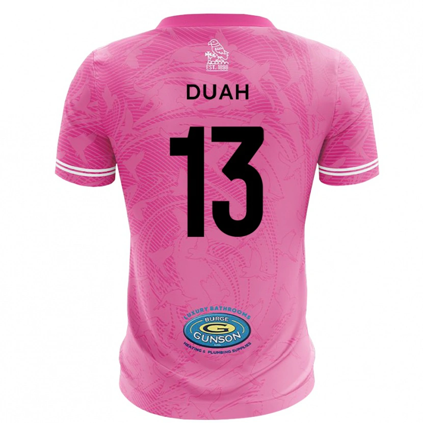 Danxen Niño Camiseta Enos Duah #13 Blanco Rosa Portero Equipación 2025/26 La Camisa México