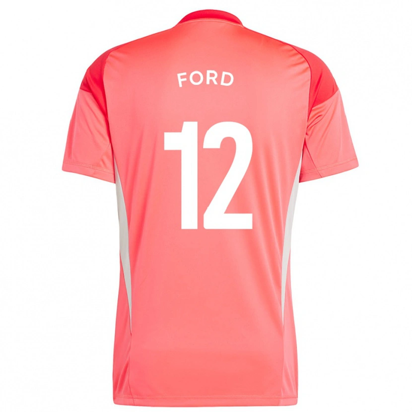 Danxen Niño Camiseta Nathaniel Ford #12 Rojo Naranja Portero Equipación 2025/26 La Camisa México
