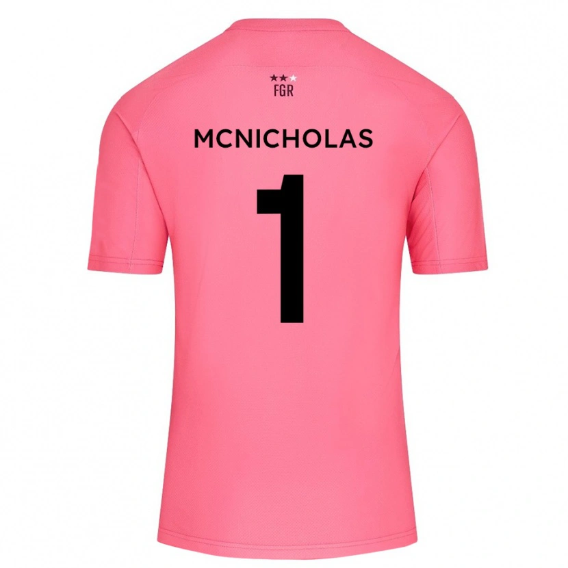 Danxen Niño Camiseta Luke McNicholas #1 Rosa Flor De Cerezo Portero Equipación 2025/26 La Camisa México
