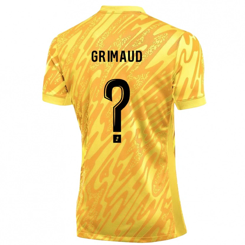 Danxen Niño Camiseta Charles Grimaud #0 Amarillo Naranja Portero Equipación 2025/26 La Camisa México