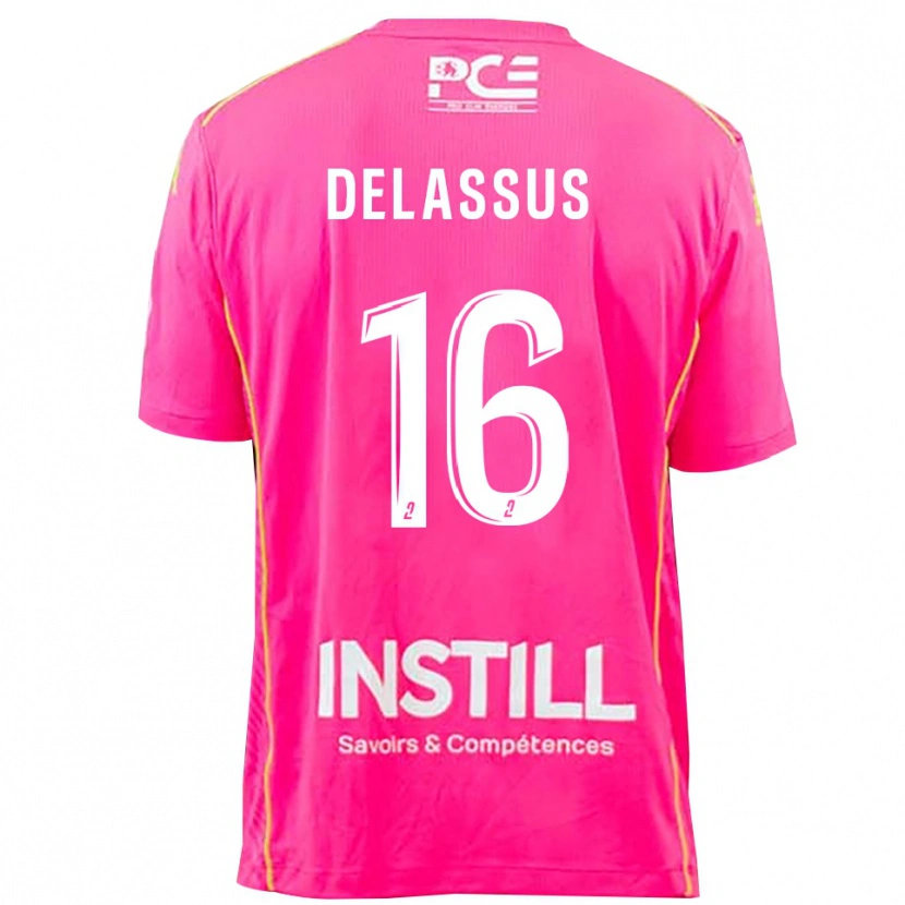Danxen Niño Camiseta Gabin Delassus #16 Magenta Portero Equipación 2025/26 La Camisa México