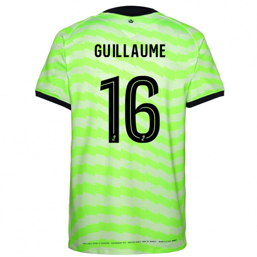 Danxen Niño Camiseta Théo Guillaume #16 Verde Neón Portero Equipación 2025/26 La Camisa México