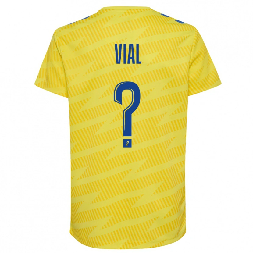 Danxen Niño Camiseta Lorik Vial #0 Amarillo Azul Portero Equipación 2025/26 La Camisa México