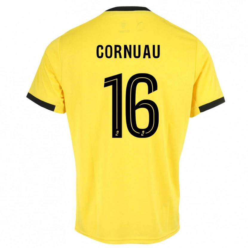 Danxen Niño Camiseta Nino Cornuau #16 Negro Amarillo Portero Equipación 2025/26 La Camisa México