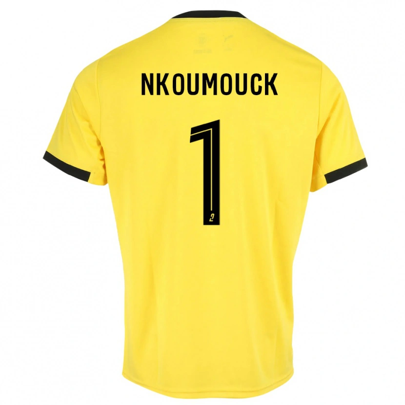 Danxen Niño Camiseta Marc-Anthony Nkoumouck #1 Negro Amarillo Portero Equipación 2025/26 La Camisa México