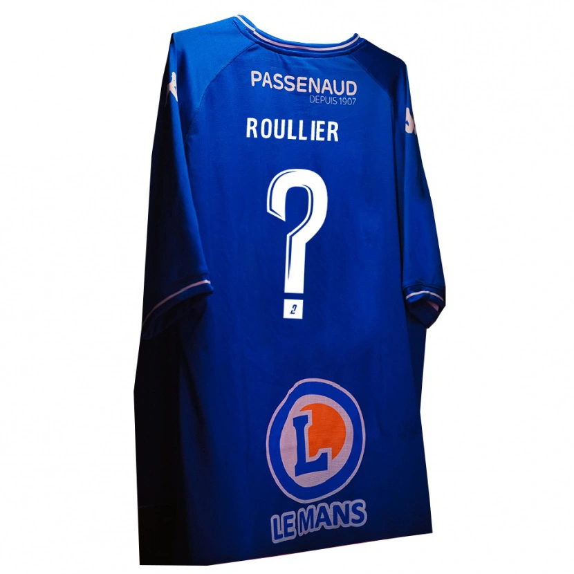 Danxen Niño Camiseta Alec Roullier #0 Blanco Azul Real Portero Equipación 2025/26 La Camisa México