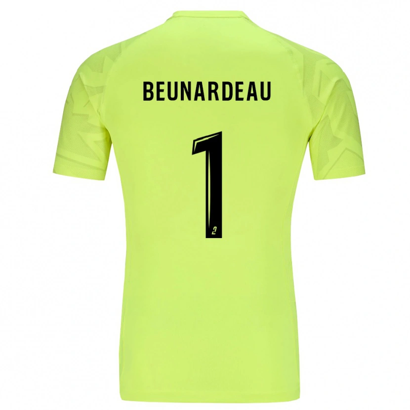 Danxen Niño Camiseta Quentin Beunardeau #1 Verde Neón Portero Equipación 2025/26 La Camisa México