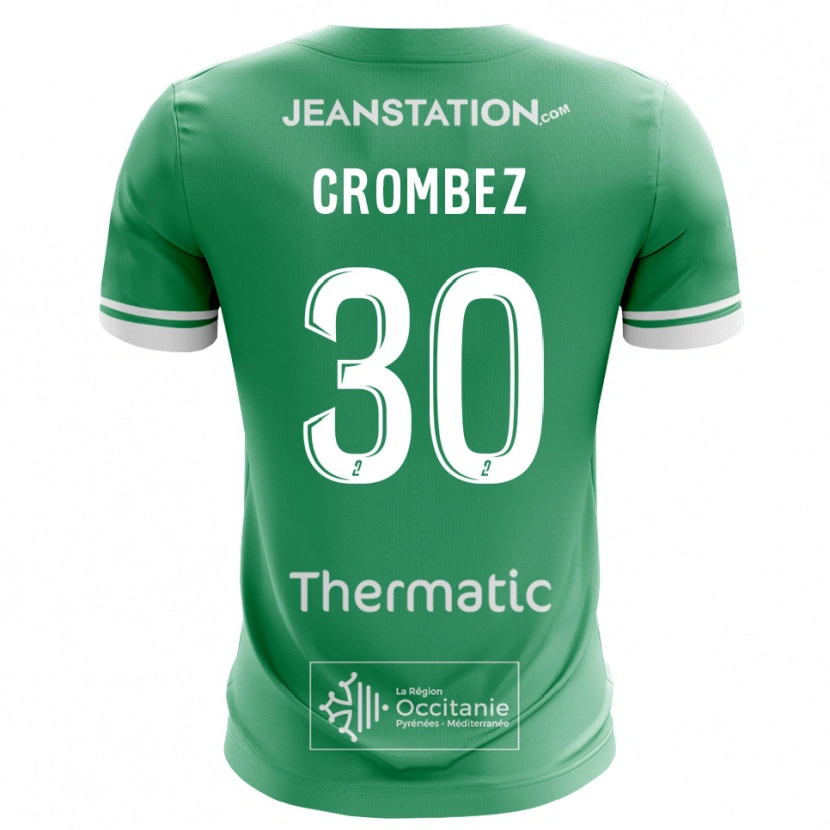 Danxen Niño Camiseta Enzo Crombez #30 Verde Blanco Portero Equipación 2025/26 La Camisa México