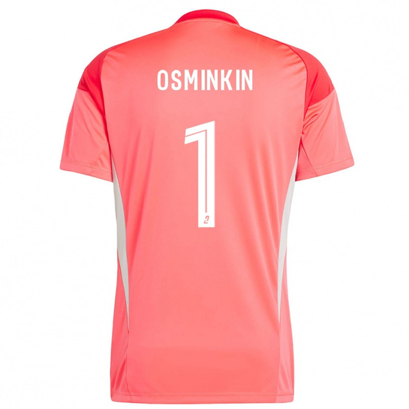 Danxen Niño Camiseta Vitaliy Osminkin #1 Blanco Rojo Naranja Portero Equipación 2025/26 La Camisa México