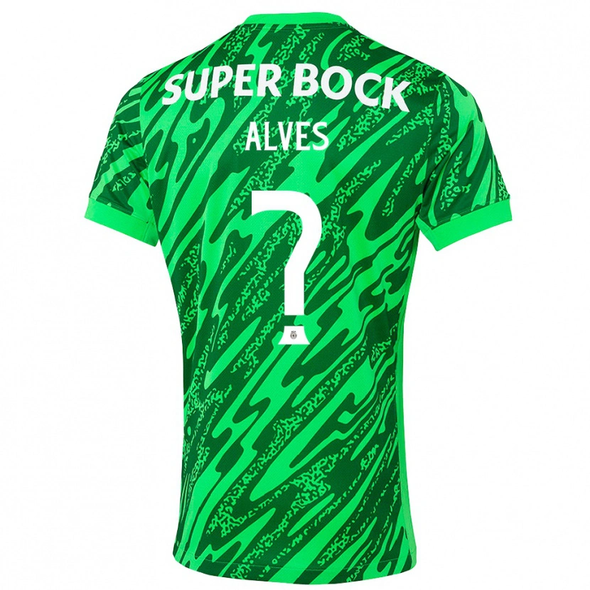 Danxen Niño Camiseta Guilherme Alves #0 Verde Blanco Portero Equipación 2025/26 La Camisa México