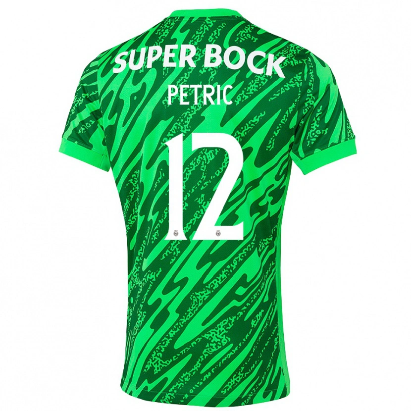 Danxen Niño Camiseta Luka Petric #12 Verde Blanco Portero Equipación 2025/26 La Camisa México