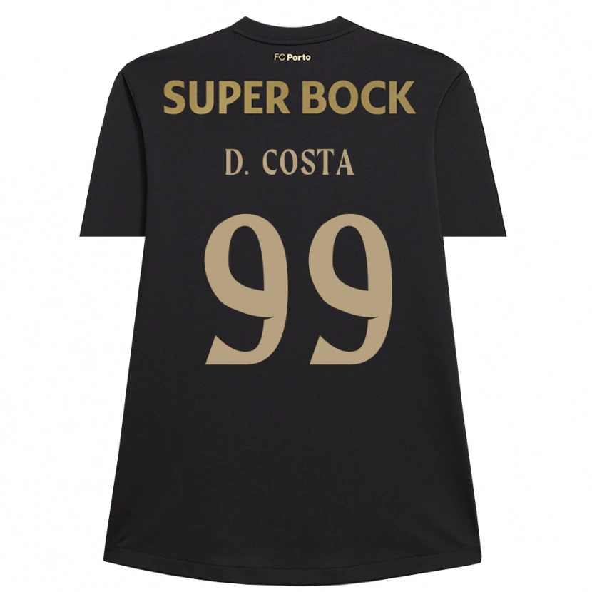 Danxen Niño Camiseta Diogo Costa #99 Negro Marrón Portero Equipación 2025/26 La Camisa México