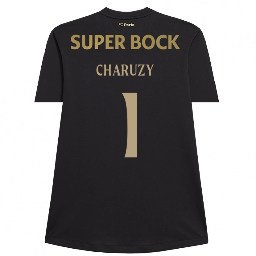 Danxen Niño Camiseta Hubert Charuzy #1 Negro Marrón Portero Equipación 2025/26 La Camisa México