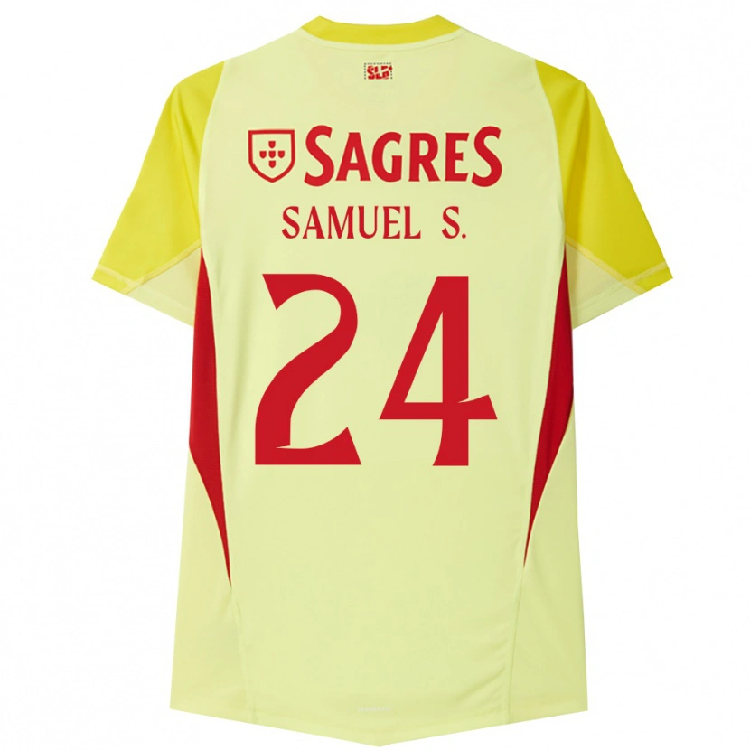Danxen Niño Camiseta Samuel Soares #24 Amarillo Rojo Portero Equipación 2025/26 La Camisa México