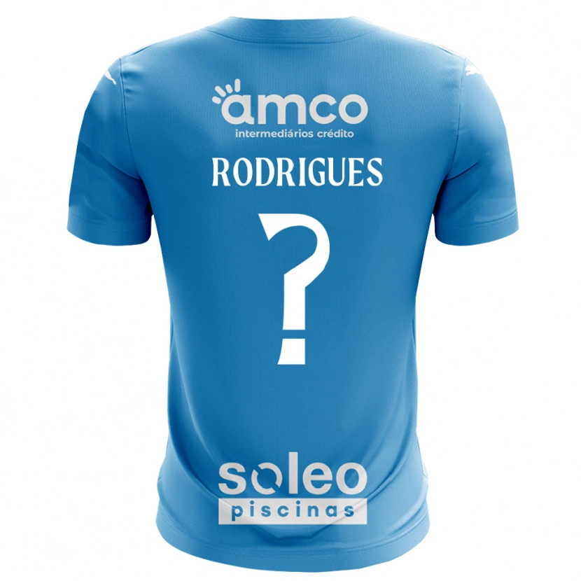 Danxen Niño Camiseta David Rodrigues #0 Azul Blanco Portero Equipación 2025/26 La Camisa México
