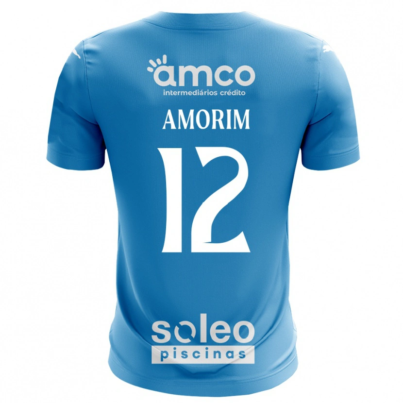 Danxen Niño Camiseta Renato Amorim #12 Azul Blanco Portero Equipación 2025/26 La Camisa México