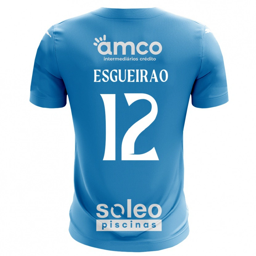 Danxen Niño Camiseta Íris Esgueirão #12 Azul Blanco Portero Equipación 2025/26 La Camisa México