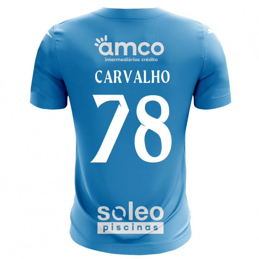 Danxen Niño Camiseta João Carvalho #78 Azul Blanco Portero Equipación 2025/26 La Camisa México