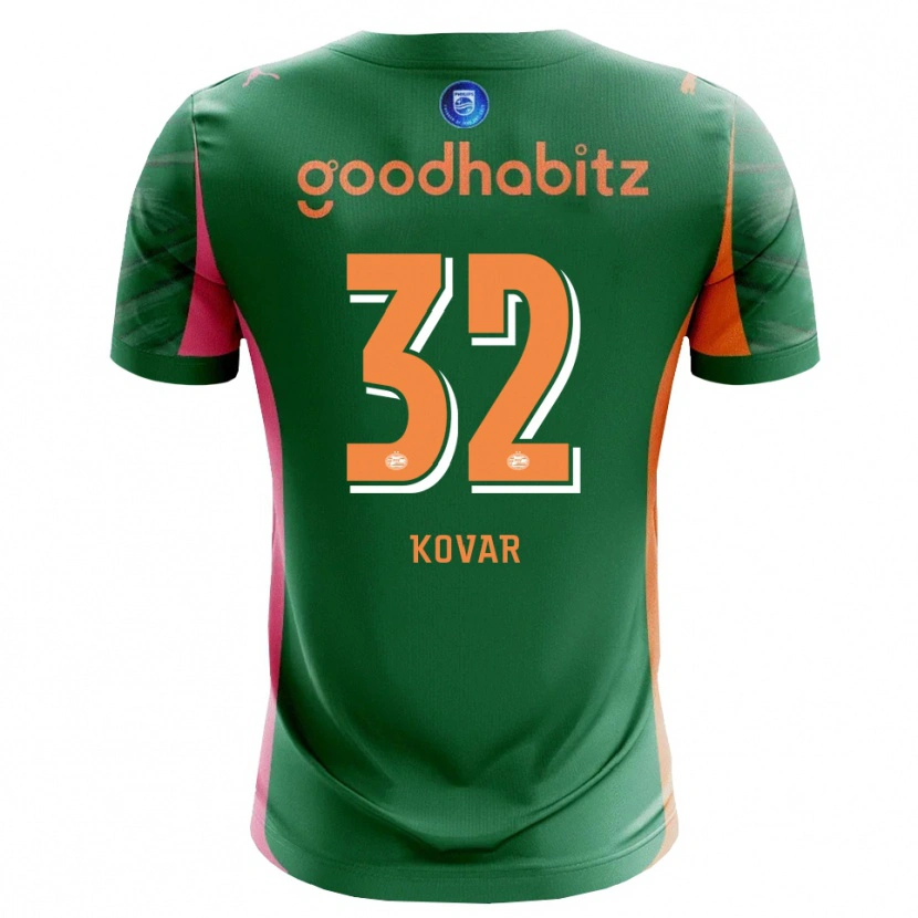 Danxen Niño Camiseta Matej Kovar #32 Verde Naranja Portero Equipación 2025/26 La Camisa México