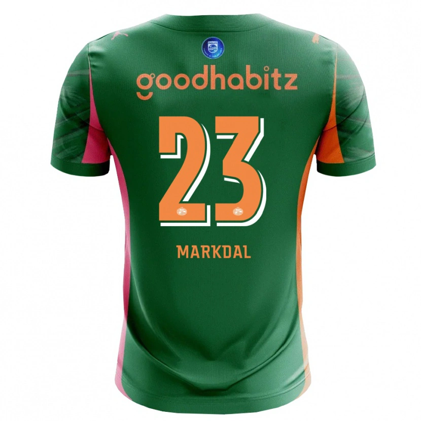 Danxen Niño Camiseta Mikkel Markdal #23 Verde Naranja Portero Equipación 2025/26 La Camisa México