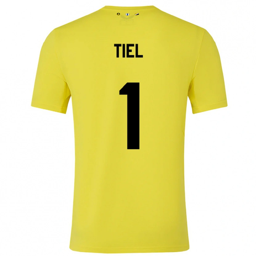 Danxen Niño Camiseta Mick Tiel #1 Amarillo Negro Portero Equipación 2025/26 La Camisa México