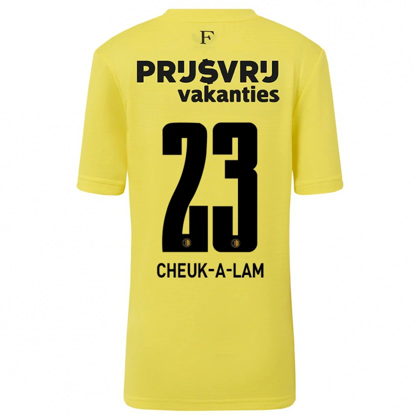 Danxen Niño Camiseta Lee-Quincy Cheuk-A-Lam #23 Amarillo Negro Portero Equipación 2025/26 La Camisa México